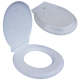 Rama de WC, universala, din plastic, alba, cu accesorii de prindere, 39.5 x 48 CM